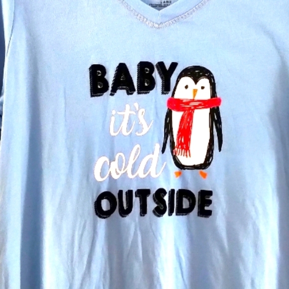 💜Dead Stock⭐NWT⭐Y2K Vintage Secret Treasures Long Sleeve Shirt V-Neck Baby Blue - Picture 4 of 15